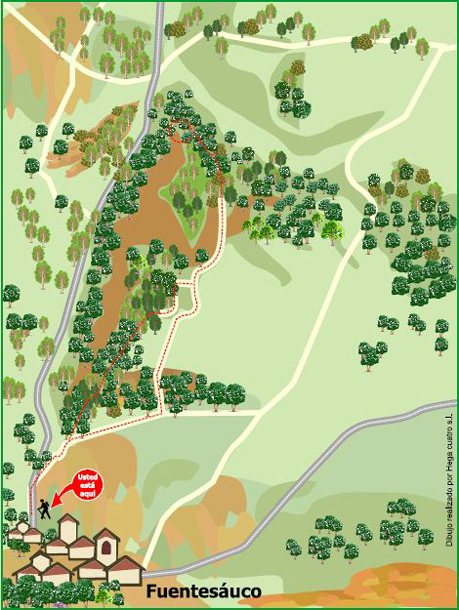 plano de ruta del "monte del concejo"